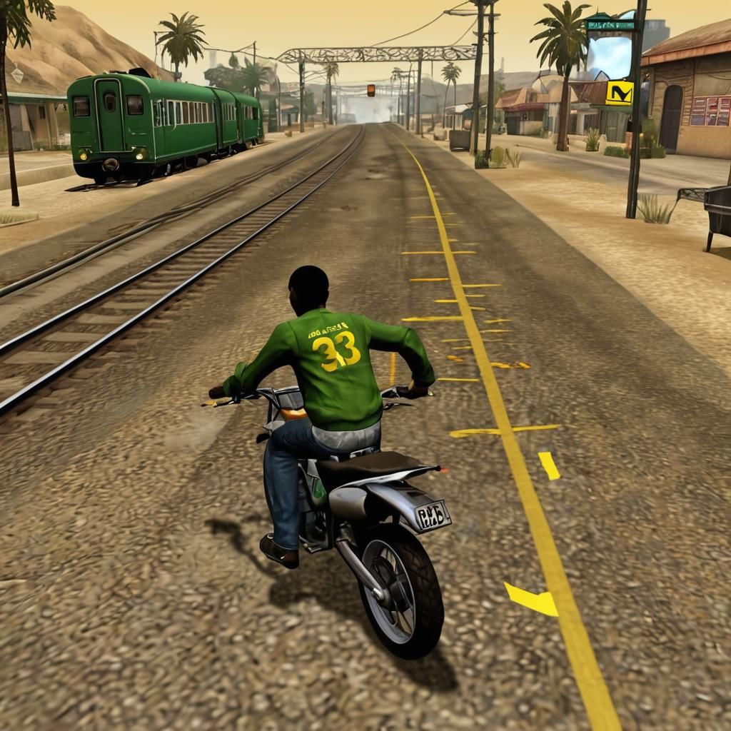 Dirtbike Chase in San Andreas Game
