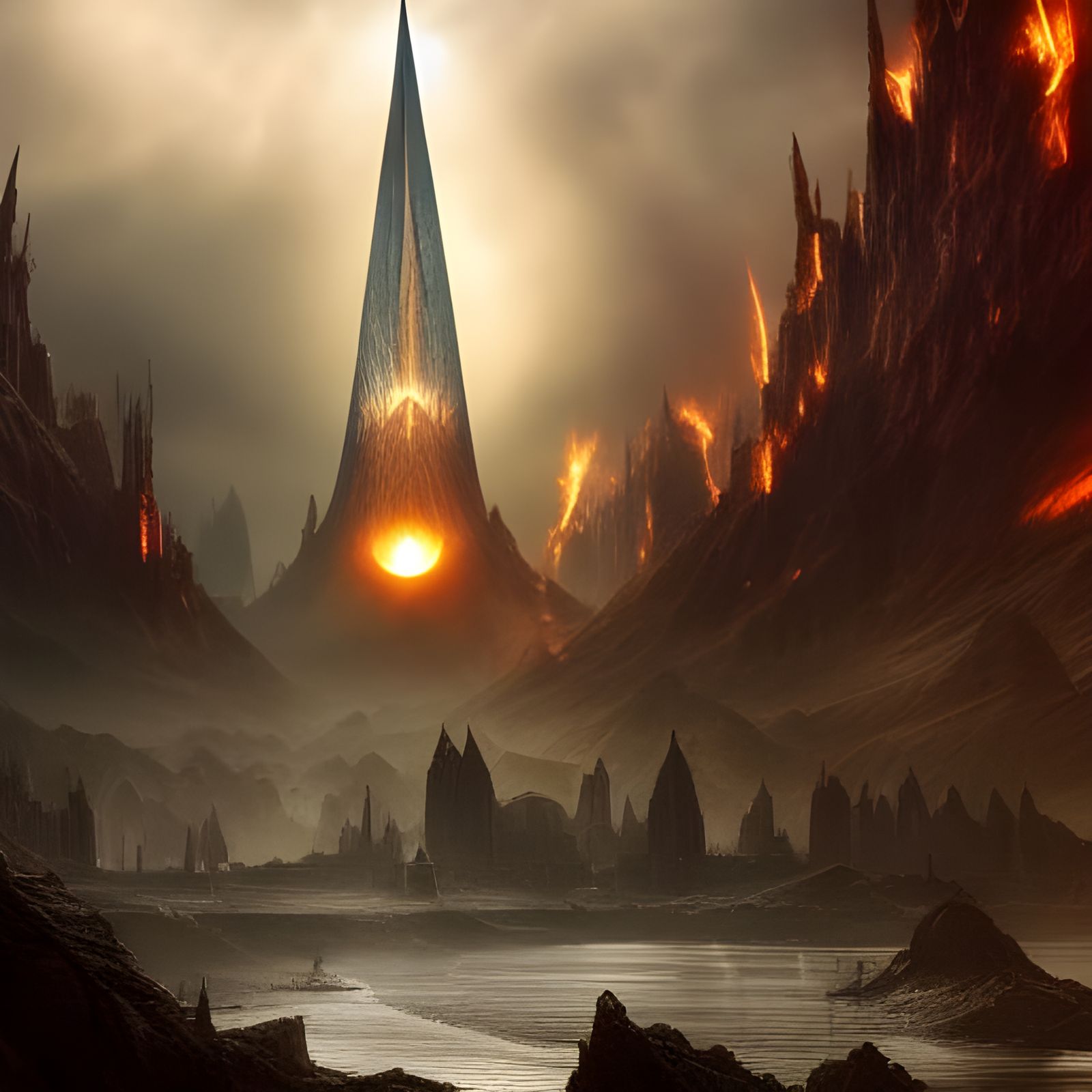 Epic Sauron Digital Matte Painting