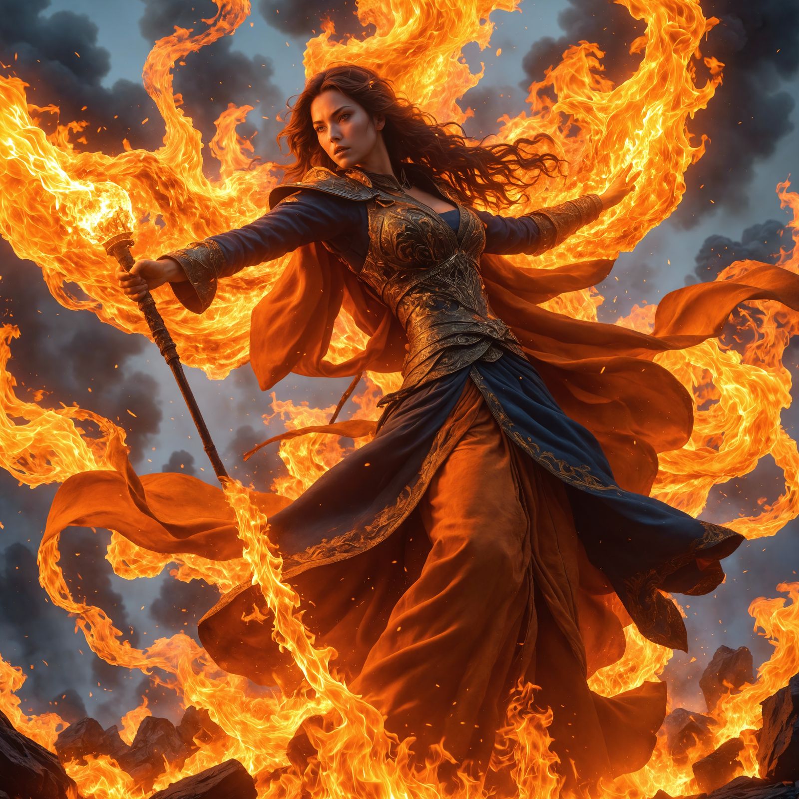 Overwhelming Fire with Mystical Energy