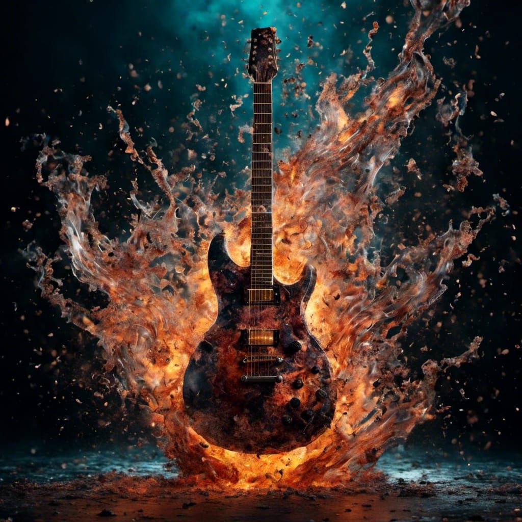 Guitar on Fire