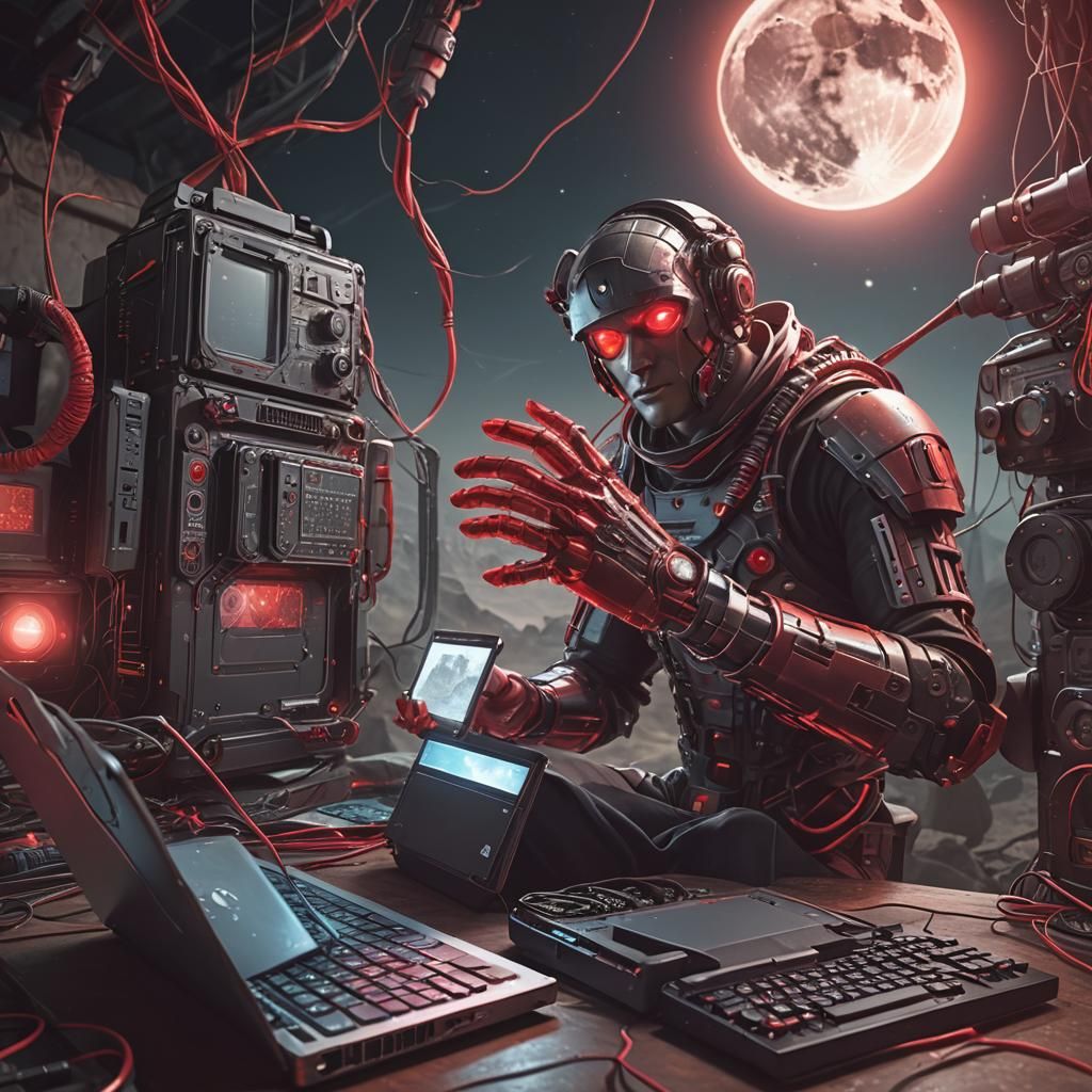 Rugged Laptop with Prismatic Keyboard in Detailed Digital Ar...