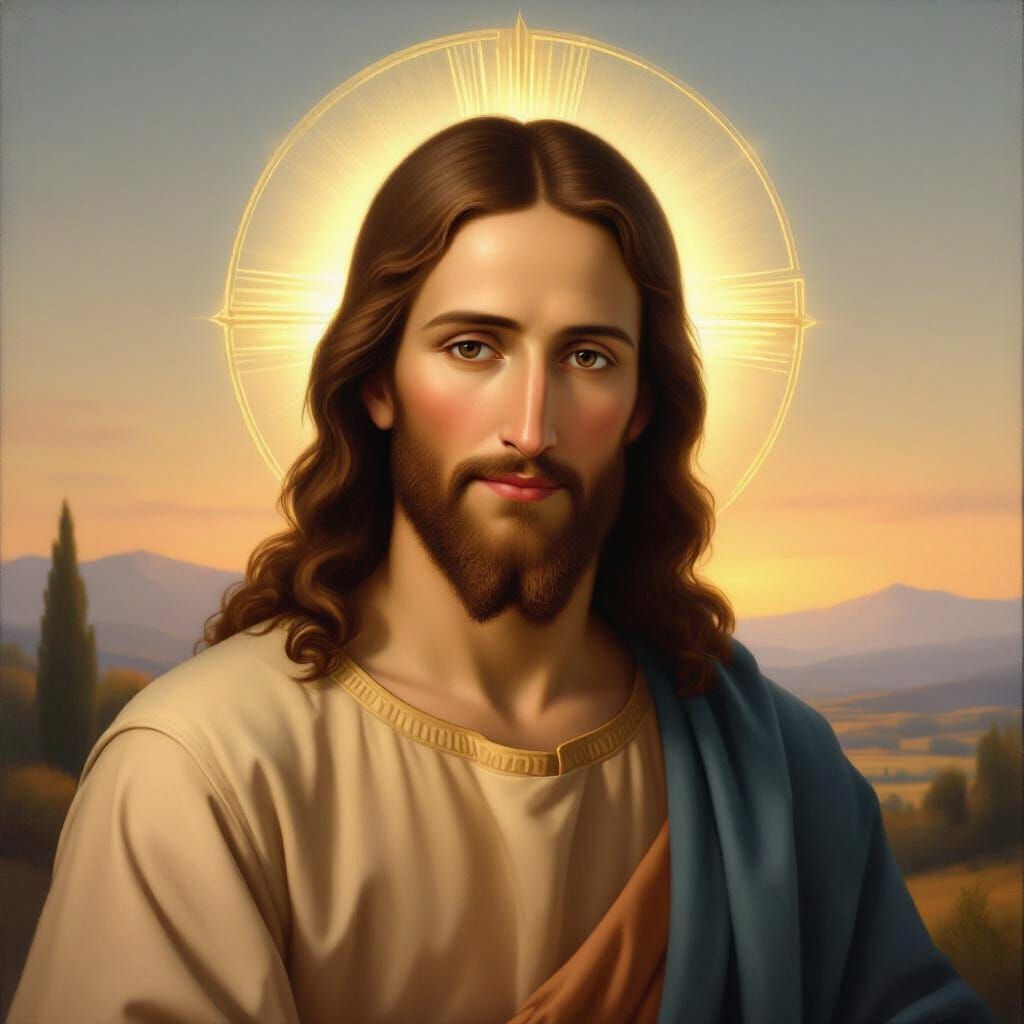 Serene Jesus Christ in Renaissance Style