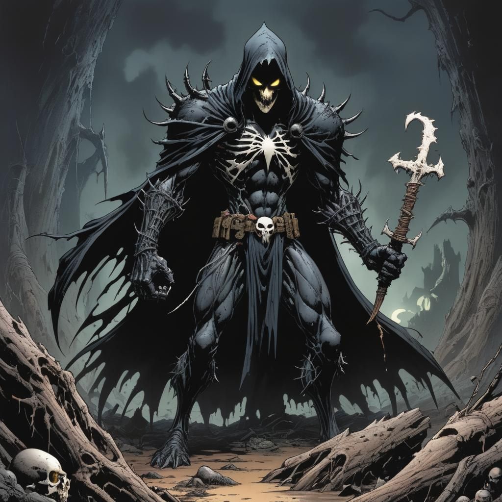 Grimdark Comic Book Illustration