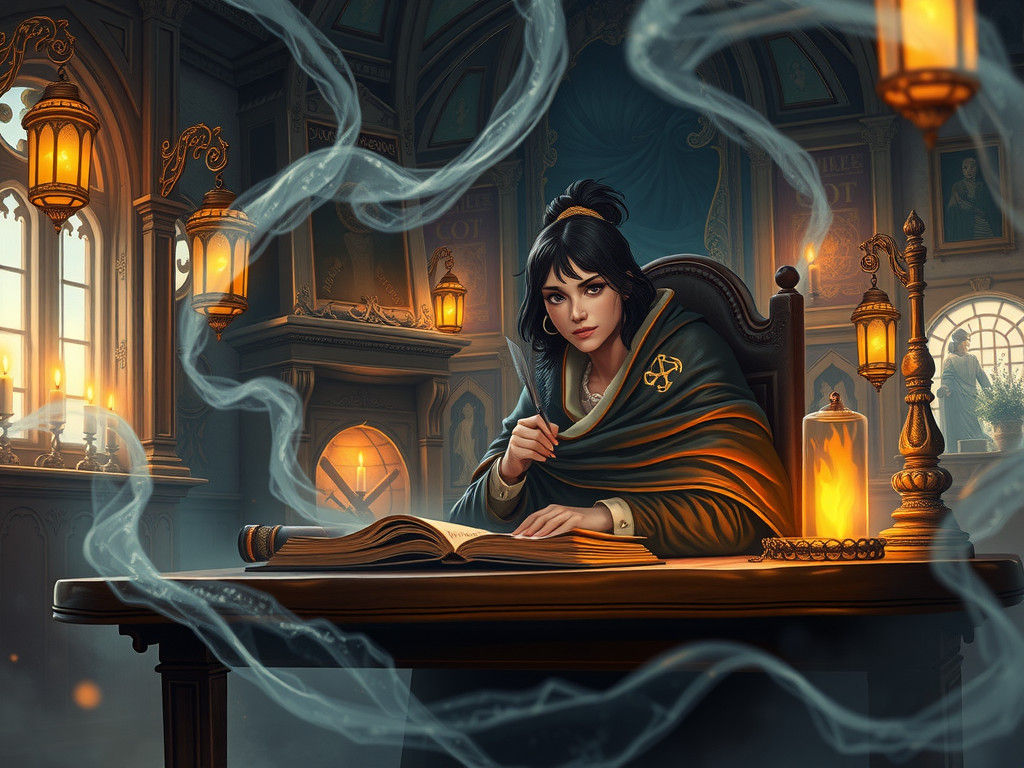 Writer of Worlds in Dreamlike Mystical Realm