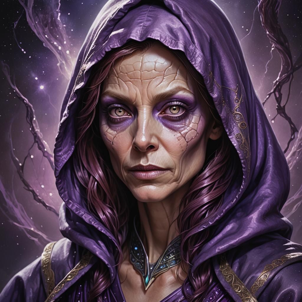 Hyperrealistic Portrait of an Alien Woman in Matte Painting ...