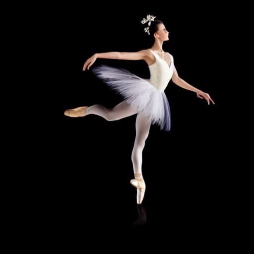 Elegant Ballerina in Glassy Reflections