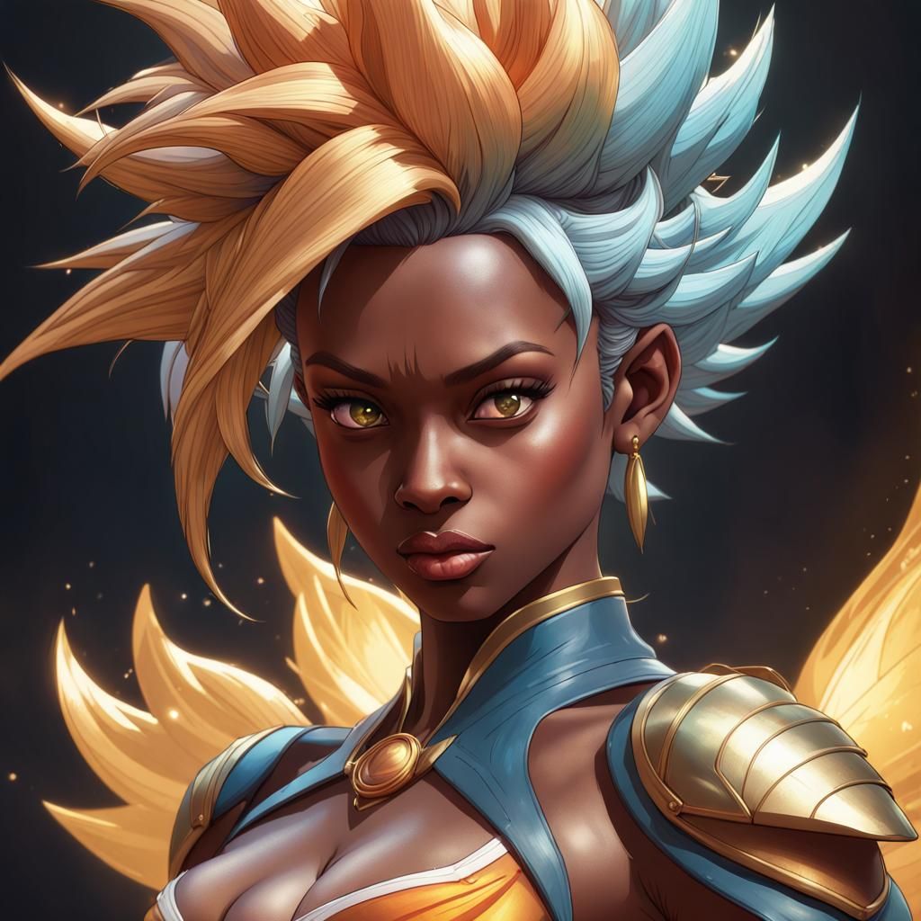 Black Female Super Saiyan Fairy Portrait