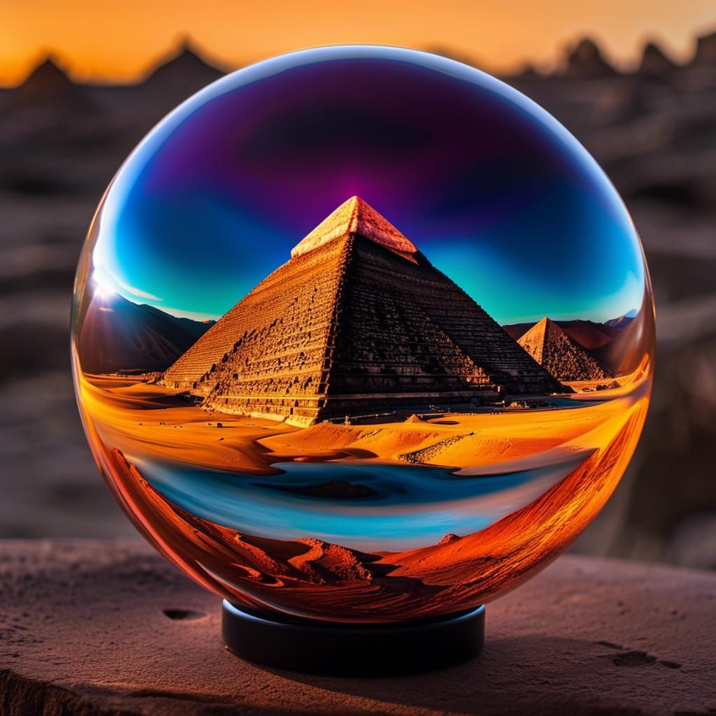 Yin Yang Symbol in Glass Sphere