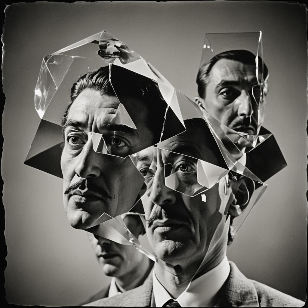 Surreal Prism Reflecting Multiple Identities