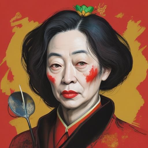 Mouse in Mao Suit: Surrealist Digital Portrait