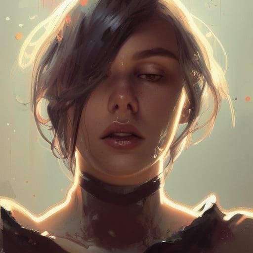 Tate McRae Portrait in Art Nouveau Style