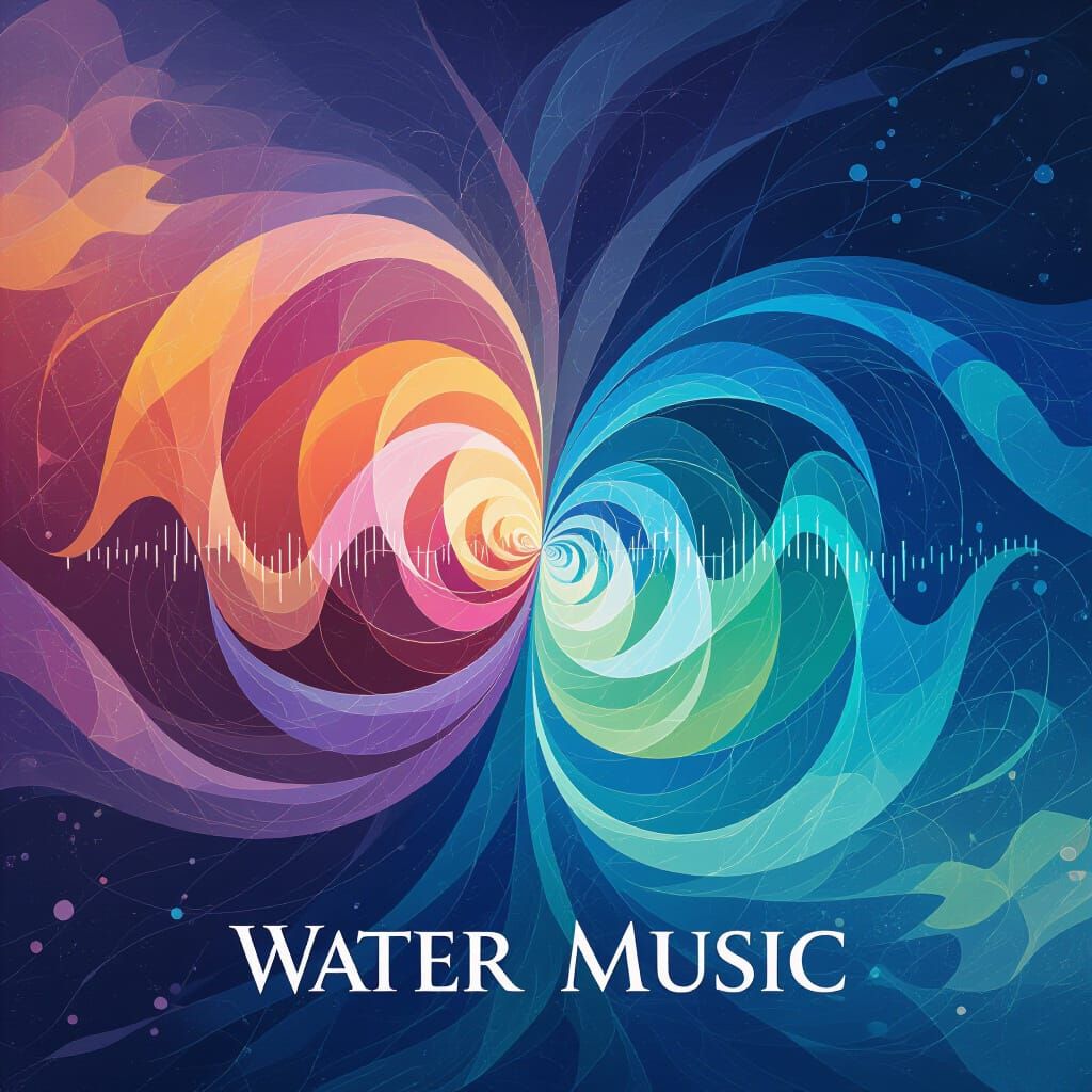 Abstract Water Music: Ethereal Color Bands Creating Sound