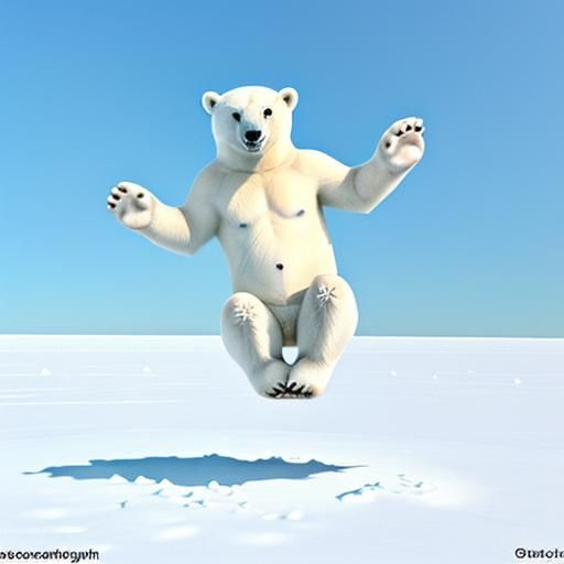 polar-bear doing jumping-jacks