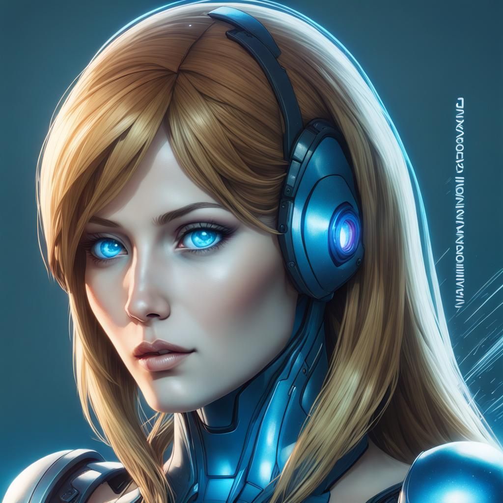 Cyberpunk Portrait of Cortana and Samus Aran in 8K