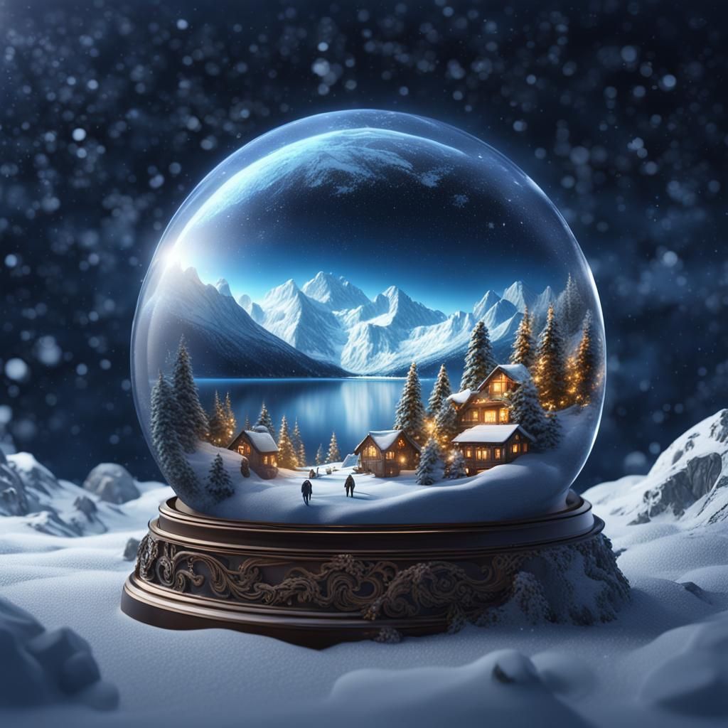 Earth in Snowglobe: Fantasy Concept Art