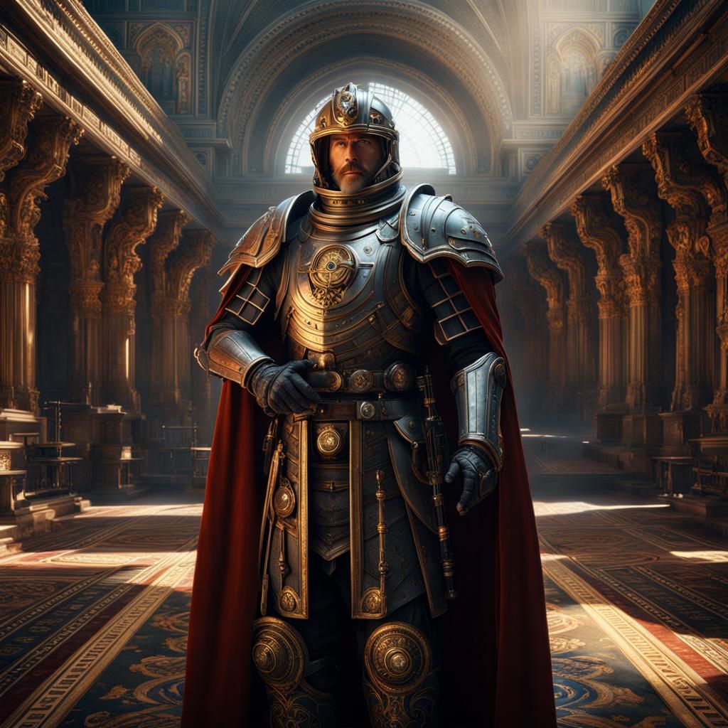 Neogothic Space Roman General: Epic Digital Painting