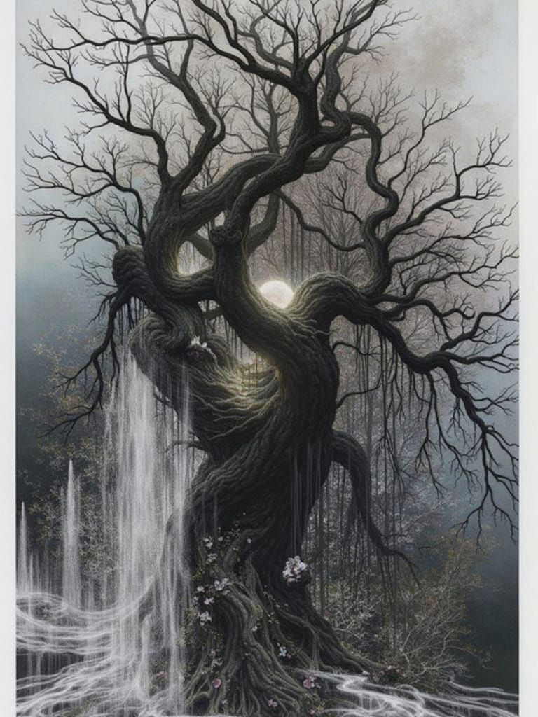 Ethereal Forest Dreamscape in Whispy, Golden Light