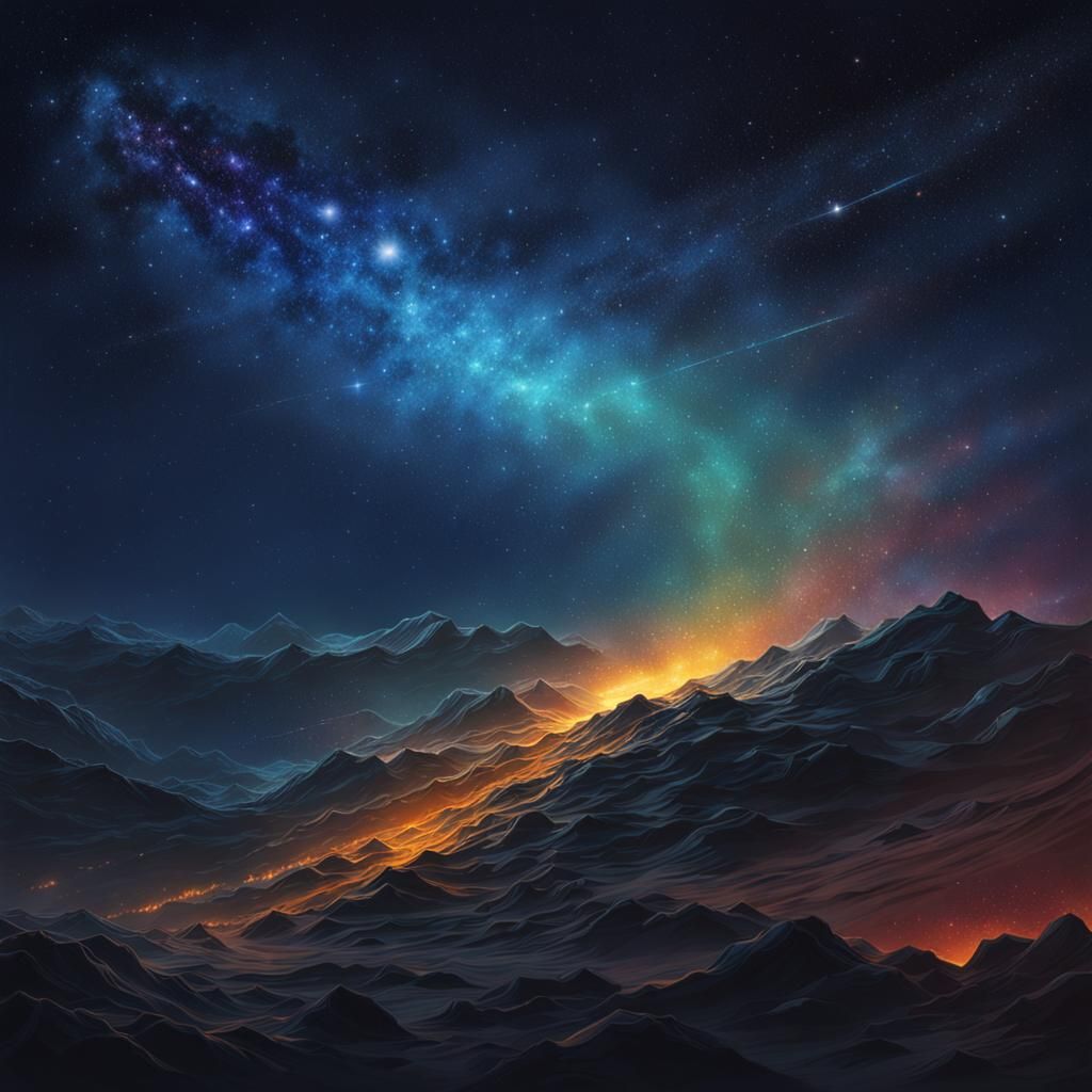 Big Dipper: Hyperrealistic Astronomy Splash Art