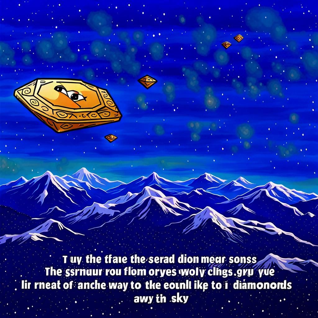 pepe coin like diamonds in the sky meme