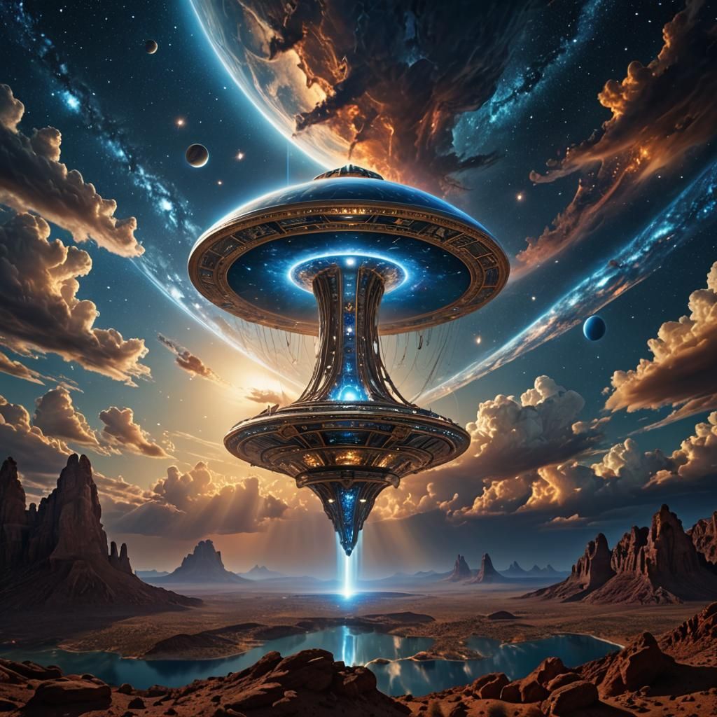 Enigmatic Artifact Drifting in Atmospheric Void