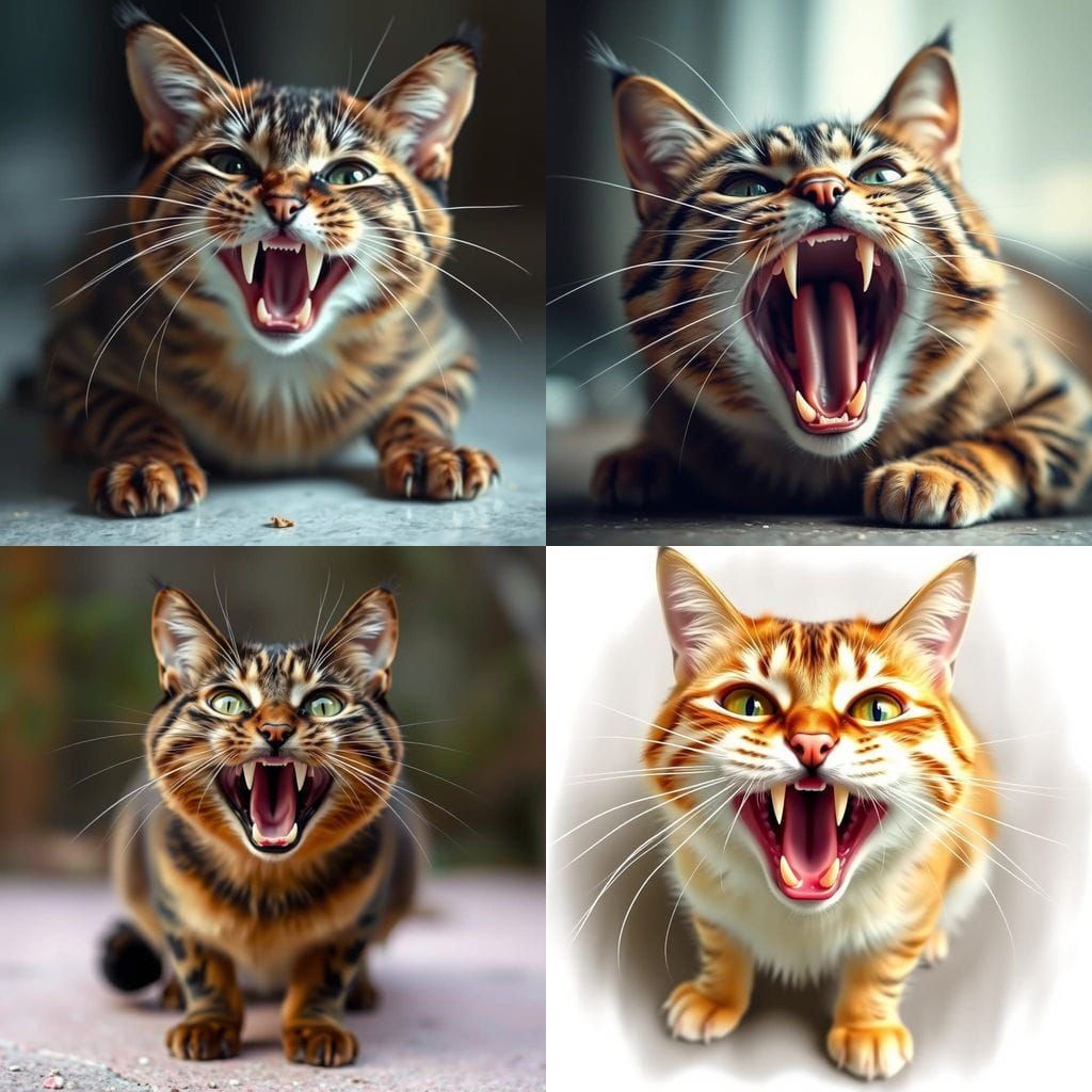 Fierce Feline with Towering Fangs