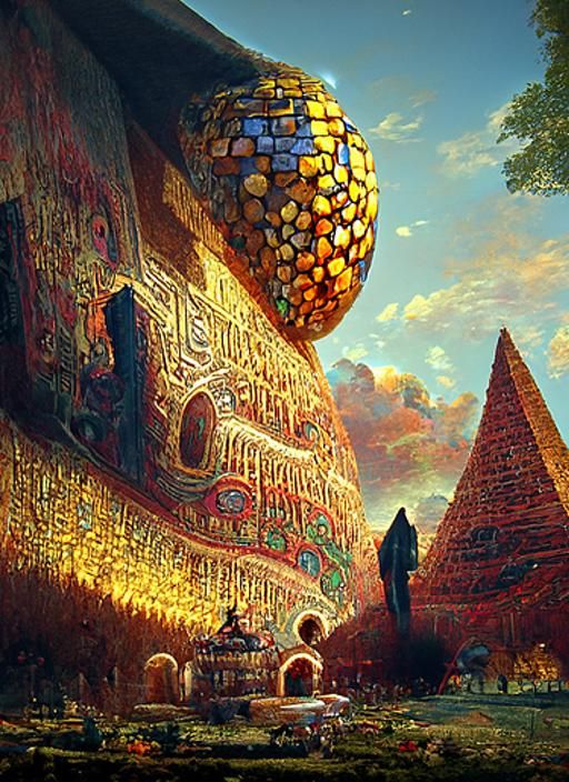 El Dorado: A Hyperrealistic Aztec Cityscape