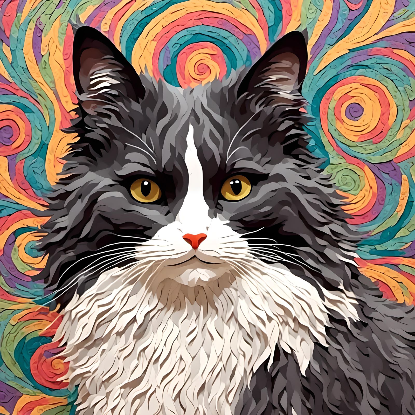 3D Model with Spiral Texture and Shading