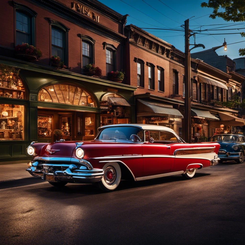Retro Sci-Fi Wooden Car on NYC Street