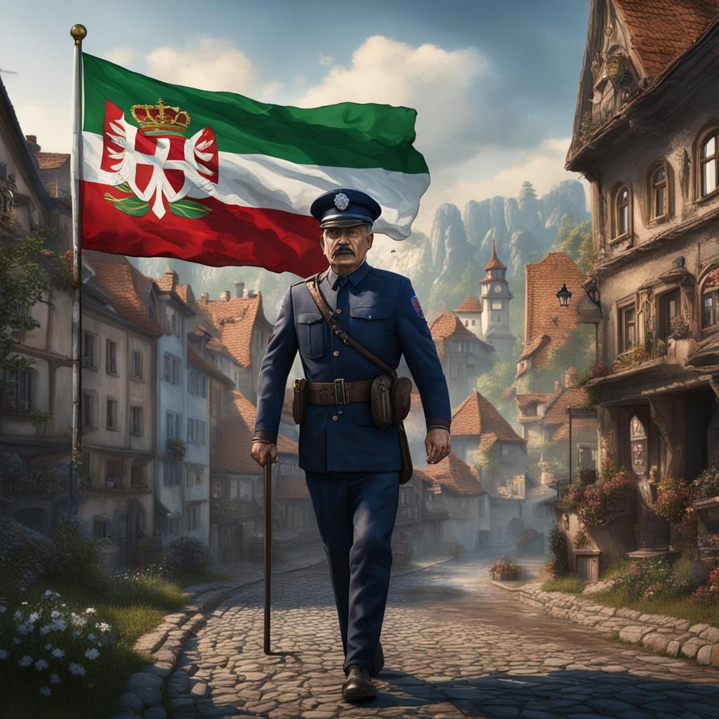 Flag Design: Hungarian-Slovak Policeman with Daughter