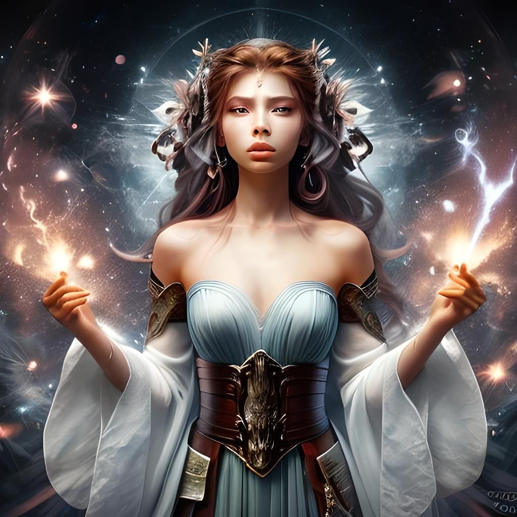 Female Jedi Knight Unites with The Force