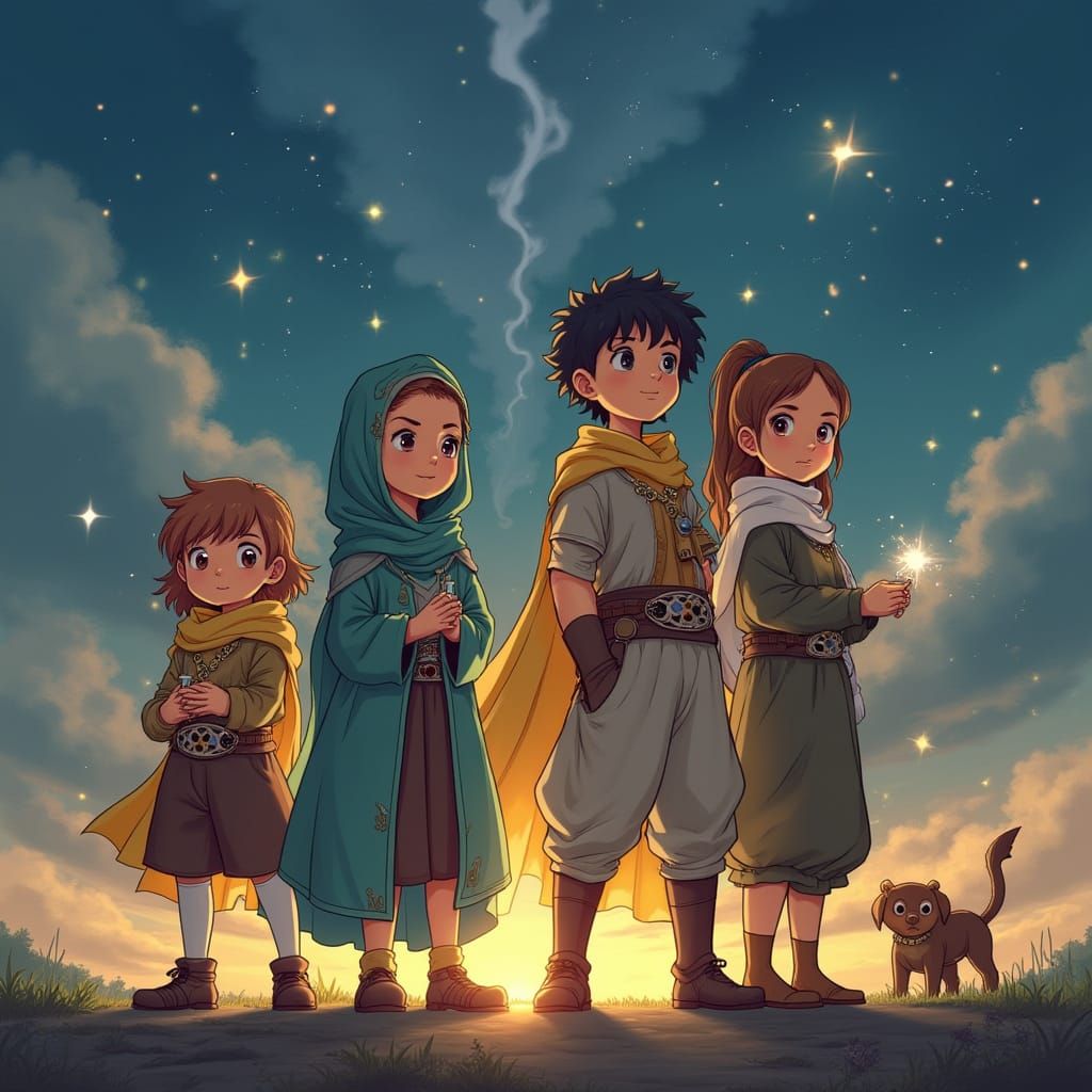 Guardiões da Magia: Quatro Destemidos Heróis Anime