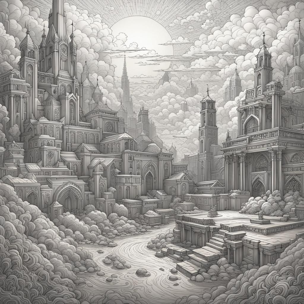 Monochrome Desolation: Intricate Graphic Art in DC Flair