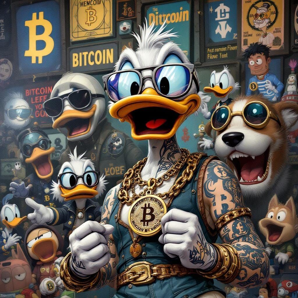 Donald Duck in NFT Art Style