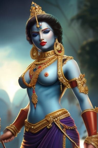 Hindu Goddess Kali in Epic Fantasy Portrait