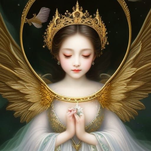 Ethereal Angel Portrait in Fantasy Style