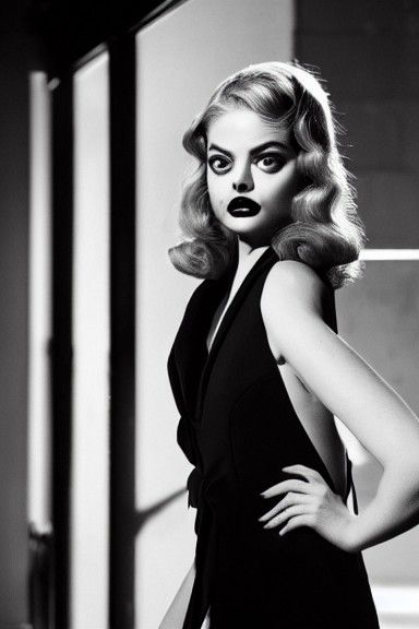 Samara Weaving as Femme Fatale in Film Noir