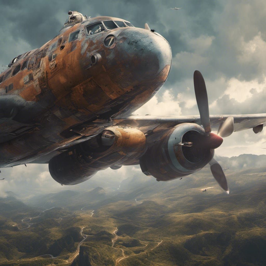 Epic Cinematic Plane in Digital Matte Painting