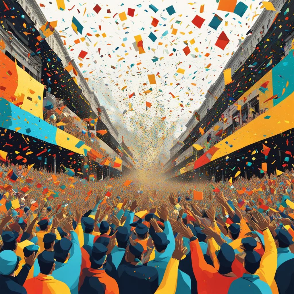 Grand Marshall Celebrates in Pop Art Style