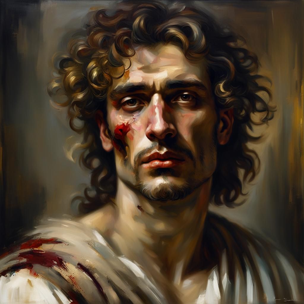 Elegant Serene Man in Renaissance Style Painting