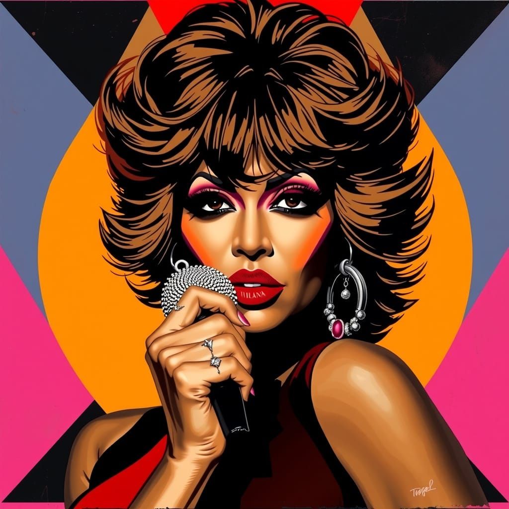 Glamorous Pop Icon Revealed in Art Deco Style