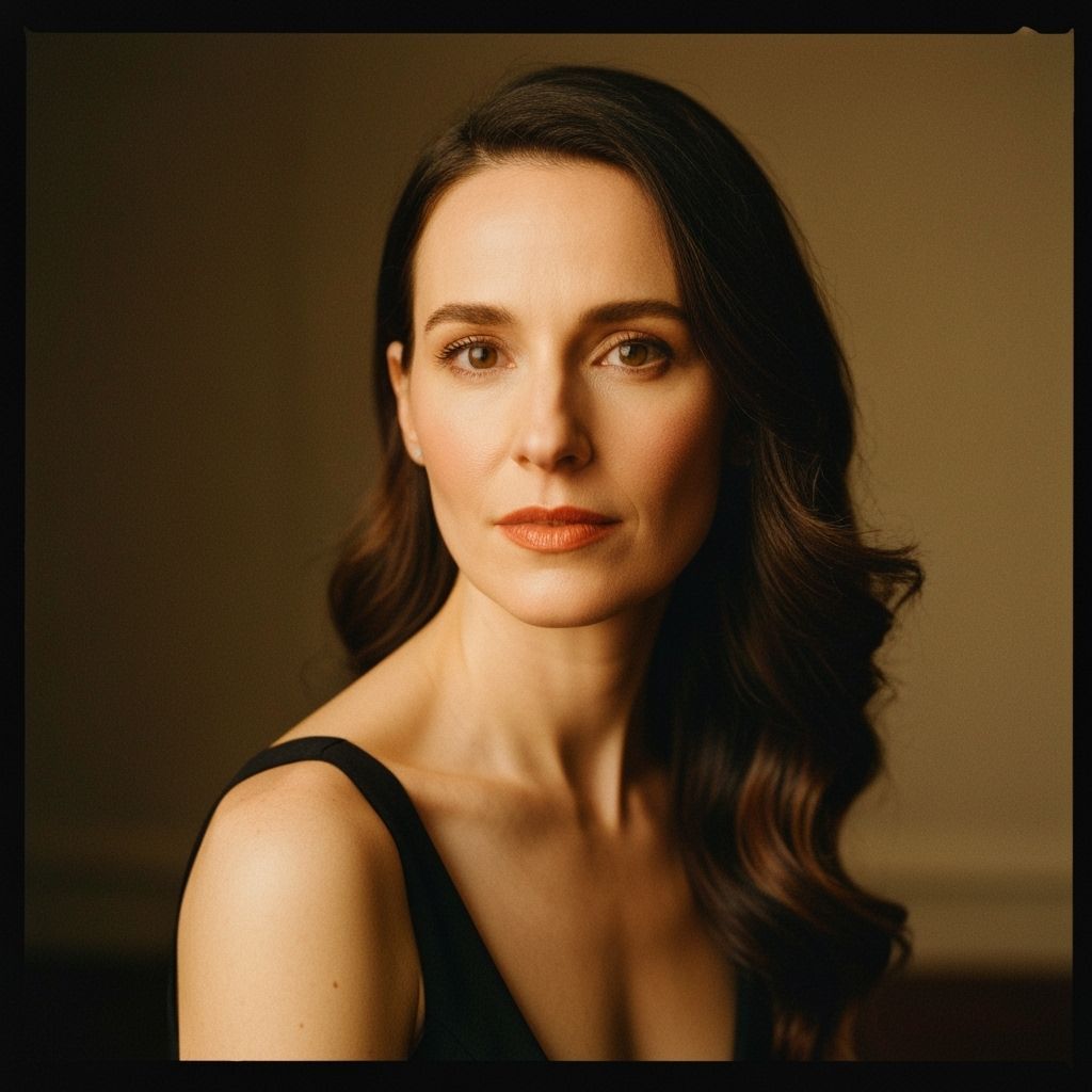 Elegant Woman Portrait in Film Photography Style