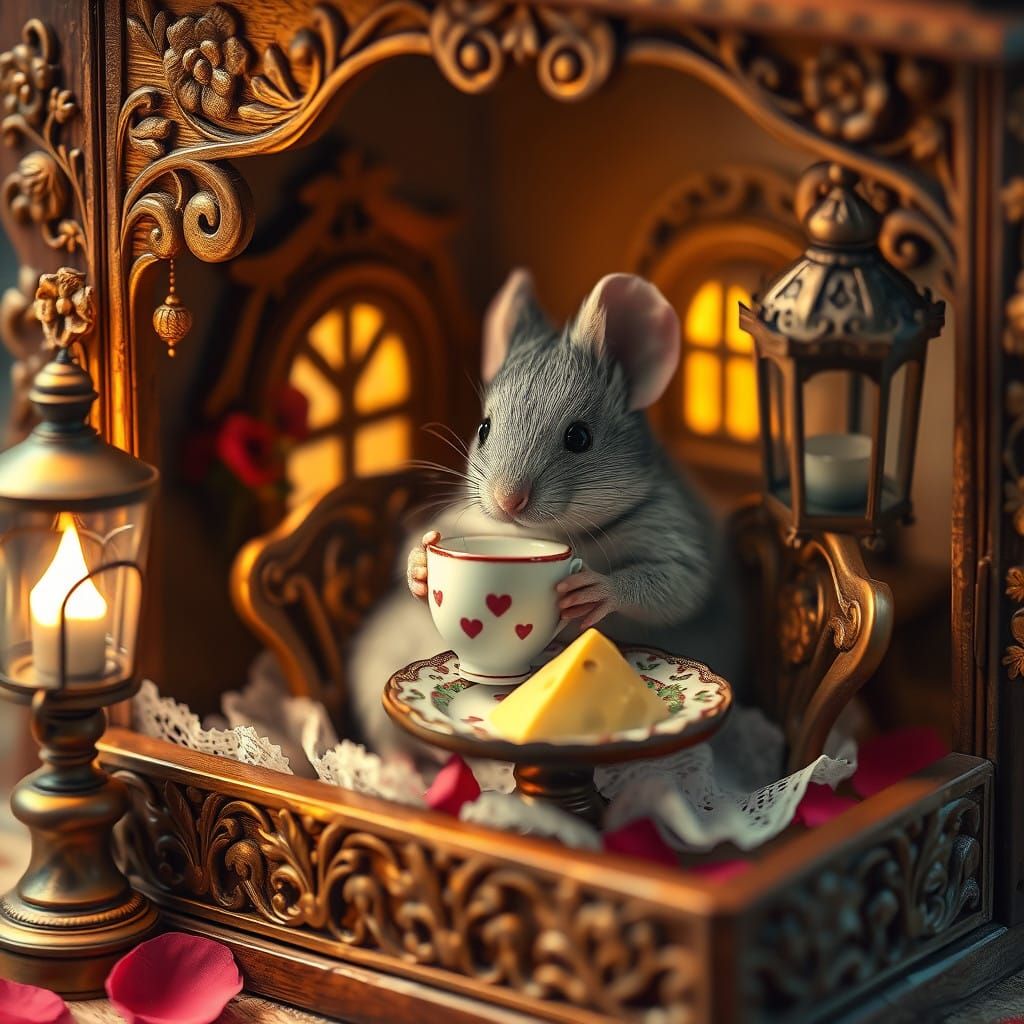 Romantic Whimsy in a Cozy Wooden Box