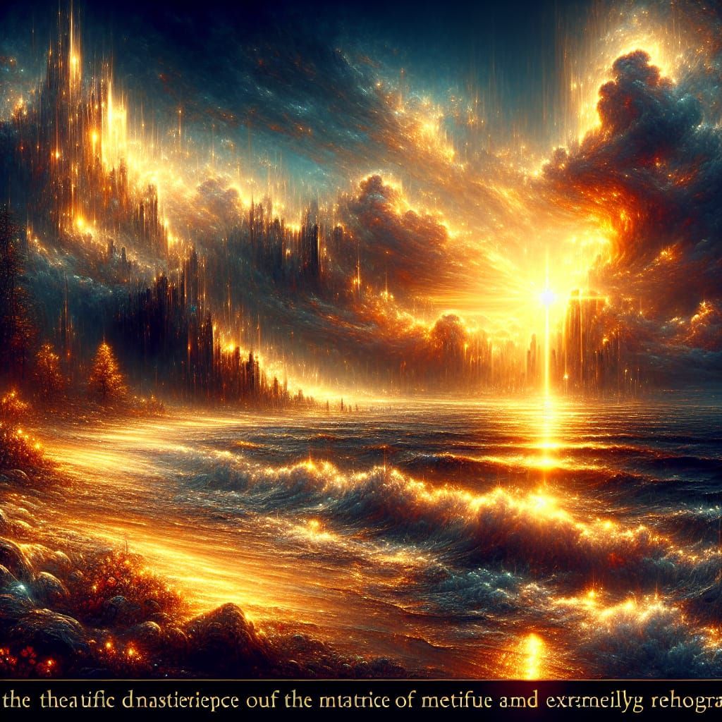 Dramatic Summer Sunset on a Mystical Beach