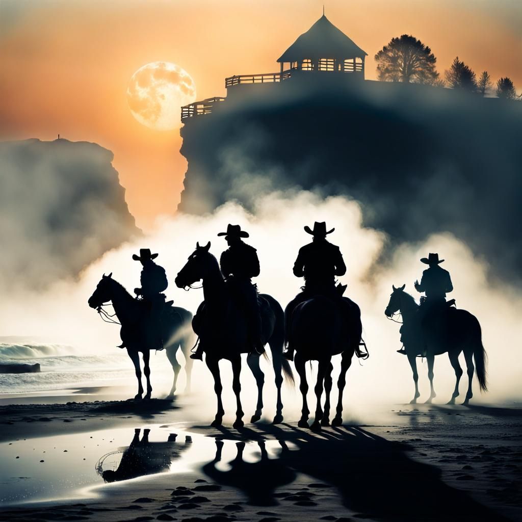 Cowboys at Sunset: Silhouettes and Mystery