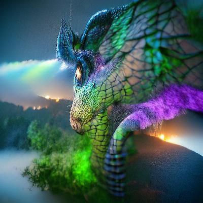 Friendly Green Dragon Cartoon Illustration