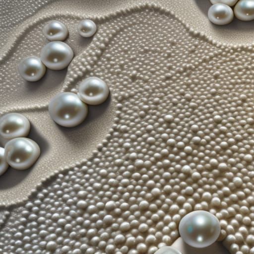 Paper and Pearl Flowers Emerge on Beach