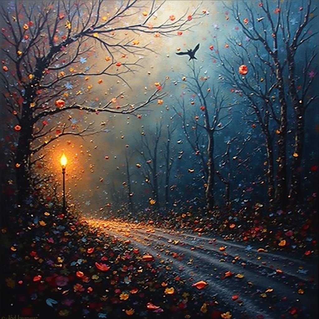 Dark Fantasy Landscape in a Grim Impressionist Style