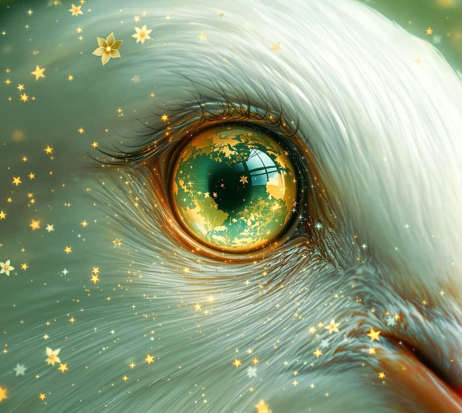 Stunning Close-Up of Dove's Eye with Translucent Earth
