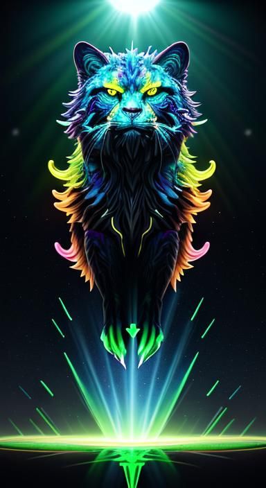 Coronal Mass Ejection in Bright Neon 3D