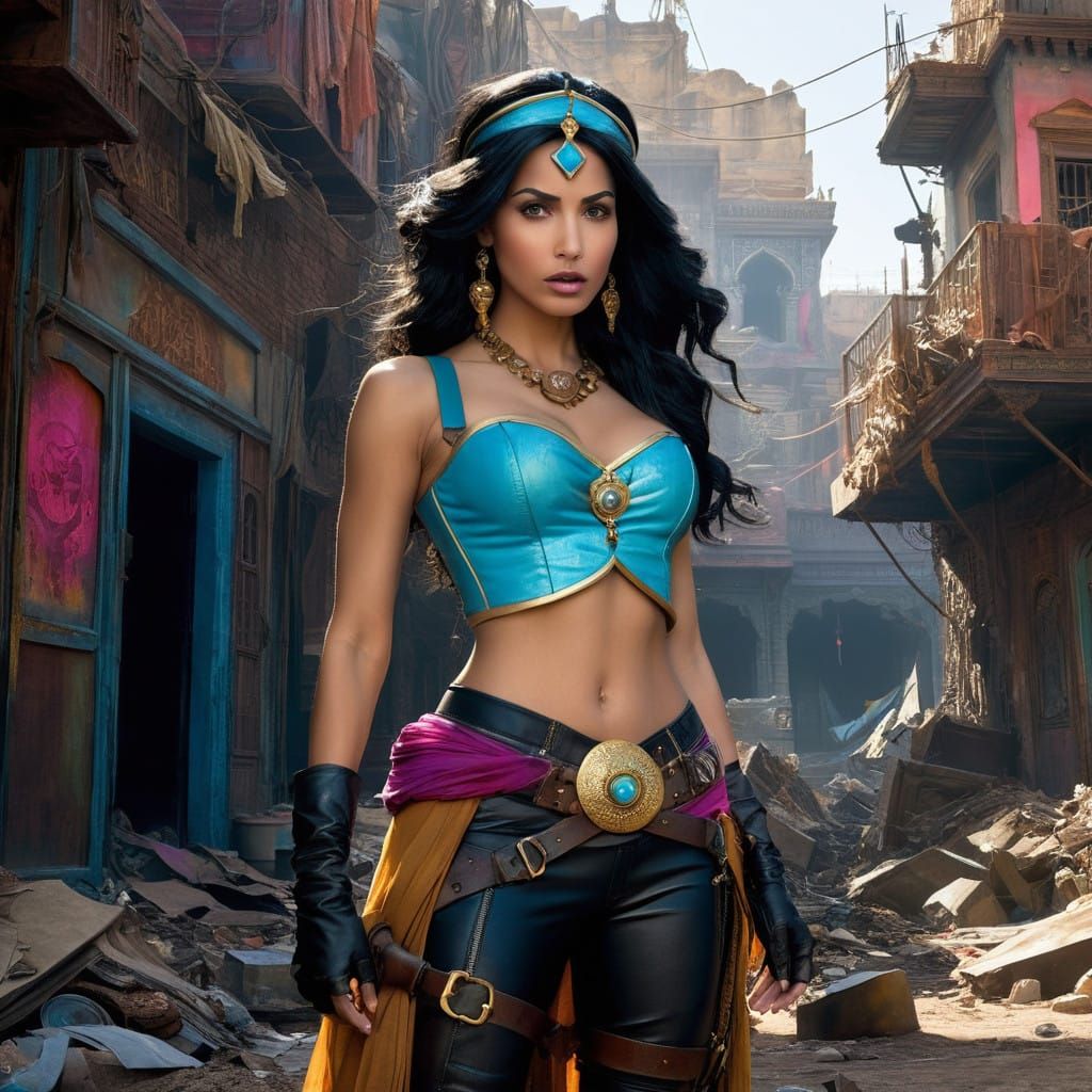 Post-Apocalyptic Princess Jasmine in Twisted Disney Wonderla...